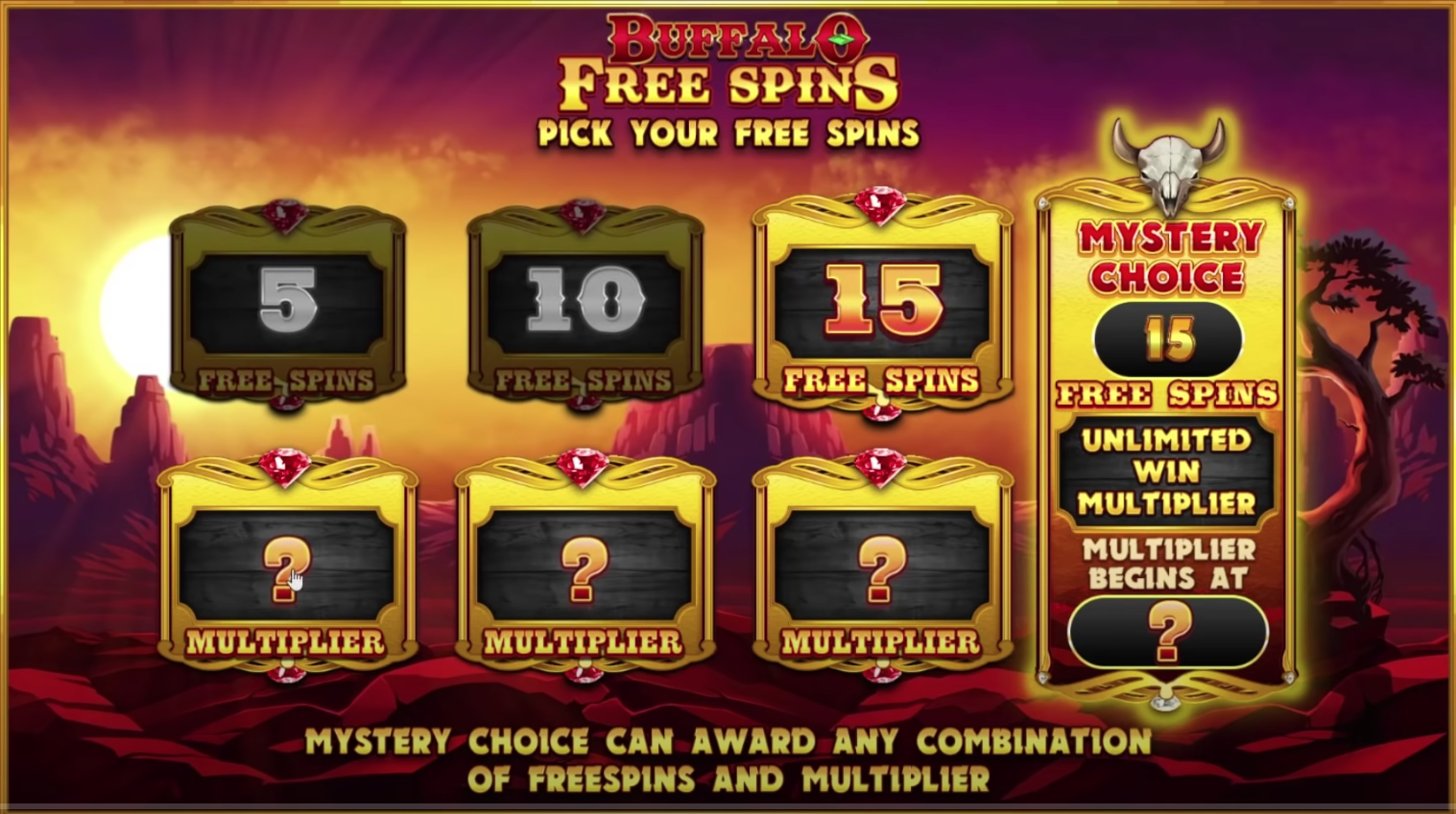 buffalo rising megaways free spins bonus