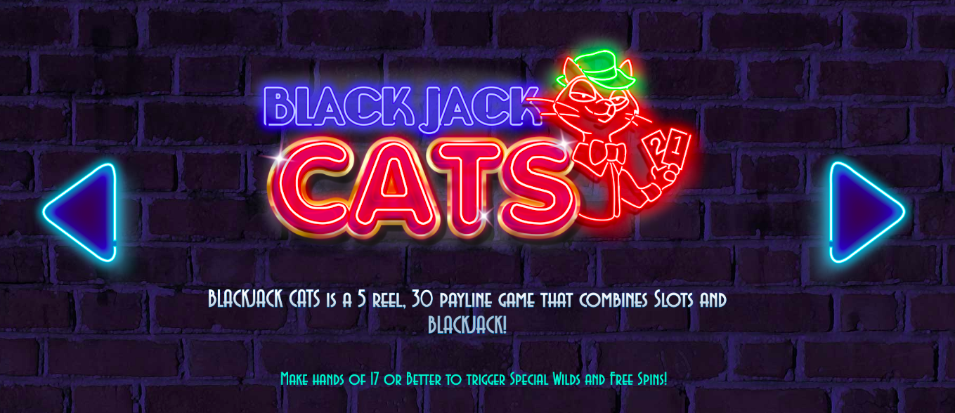 blackjack cats slot logo